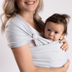 Tragetuch Cocoome® grau-weiss 